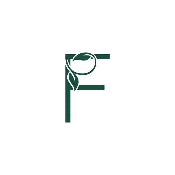 Letter Sign Nature Leaf Branding Identiteit Corporate Vector Logo Ontwerp — Stockvector