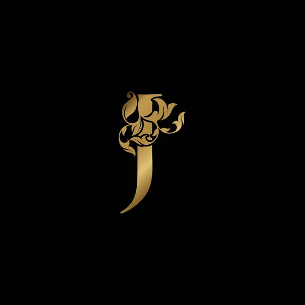 Icono Inicial Del Logotipo Letra Lujo Dorado Diseño Plantilla Del — Archivo Imágenes Vectoriales