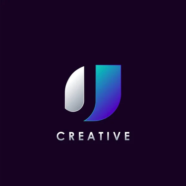 Negatieve Space Letter Eerste Logo Sjabloon Ontwerp Voor Zakelijke Identiteit — Stockvector