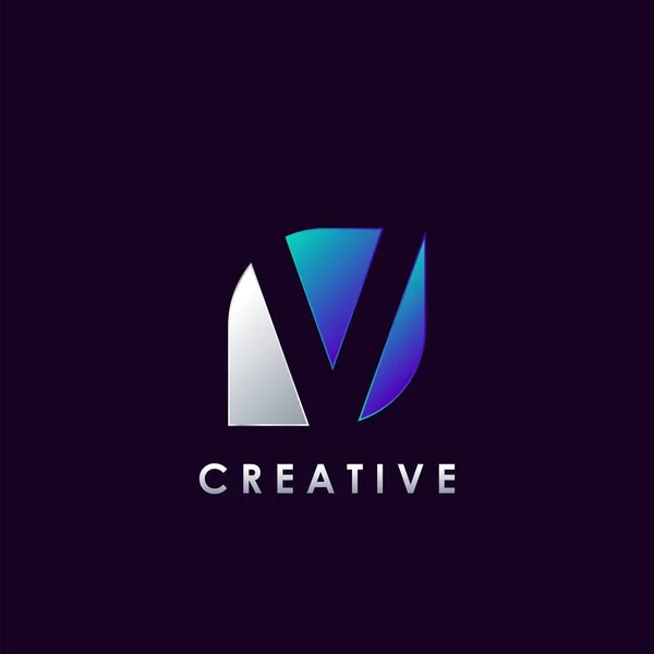 Espaço Negativo Carta Inicial Logotipo Modelo Design Para Identidade Comercial — Vetor de Stock