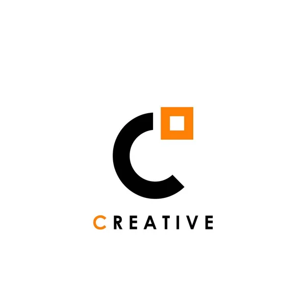 Lettre Initiale Avec Forme Carrée Conception Modèle Logo Pour Identité — Image vectorielle