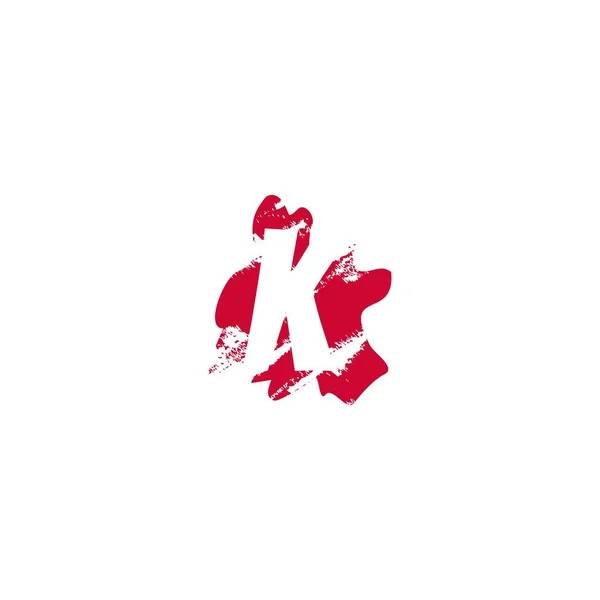 Значок Логотипа Letter Splatter Negative Space Скрытая Буква Пространства Рисунке — стоковый вектор