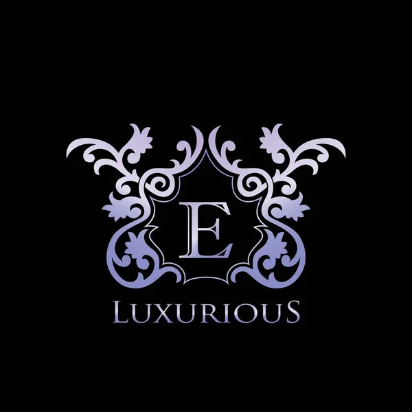 Metal Luxury Letter Emblema Logotipo Elegante Luxuoso Carta Inicial Crest —  Vetores de Stock