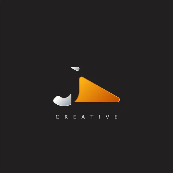Modèle Illustration Logo Lettre Techno Abstraite Avec Style Logo Espace — Image vectorielle