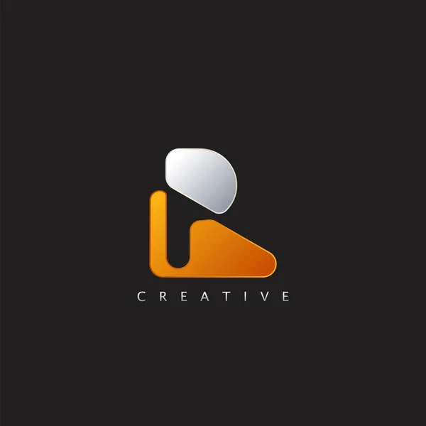 Logo Illustration Template 부정적 스타일의 테크노 — 스톡 벡터