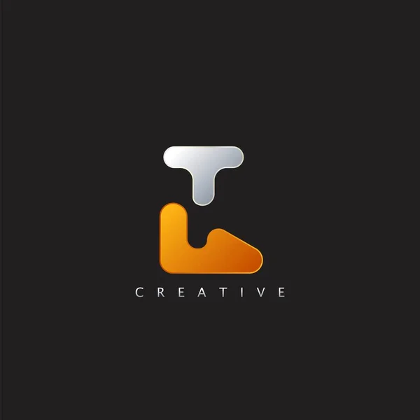 Carta Logo Plantilla Ilustración Techno Abstracto Con Estilo Logotipo Espacio — Vector de stock