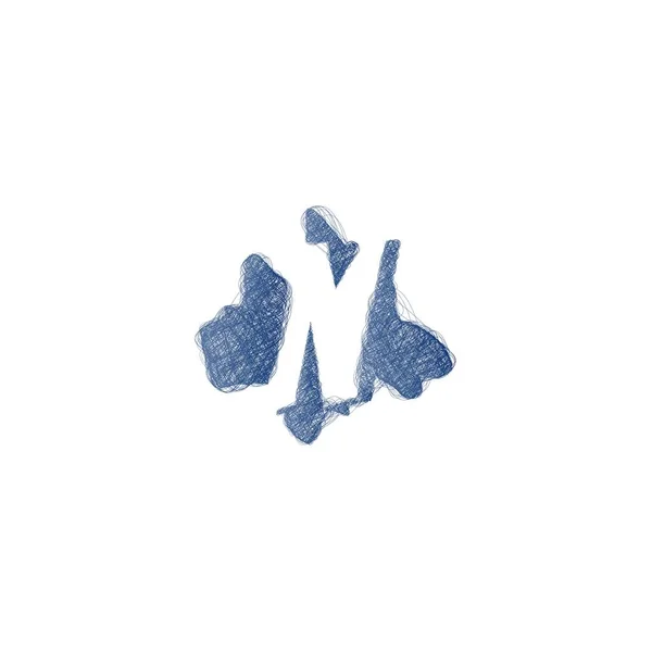 Scribble Negative Space Letter Logo Disegno Vettoriale Del Logotipo Dell — Vettoriale Stock