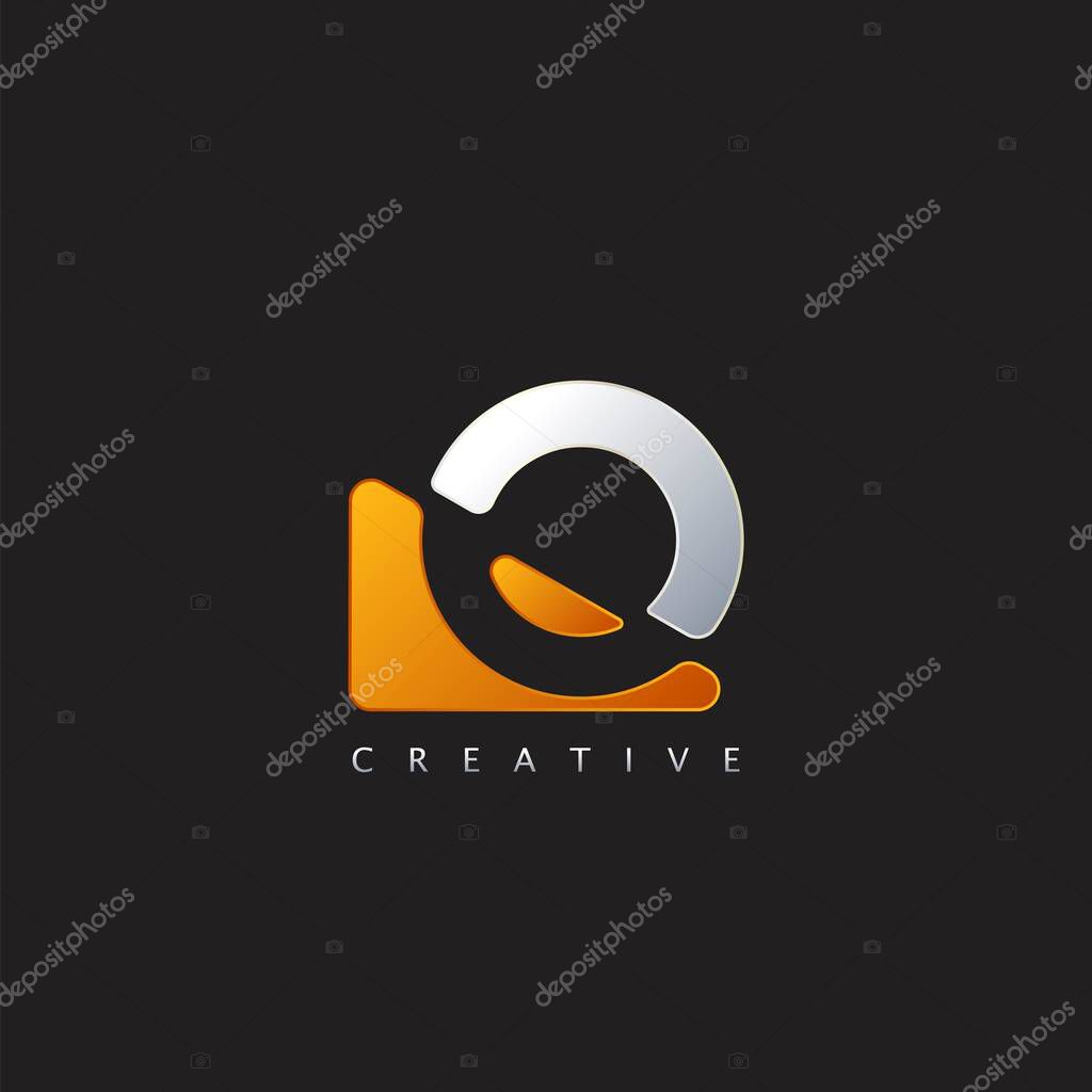 O Letter Logo Illustration Template. Abstract techno with negative space logo style.