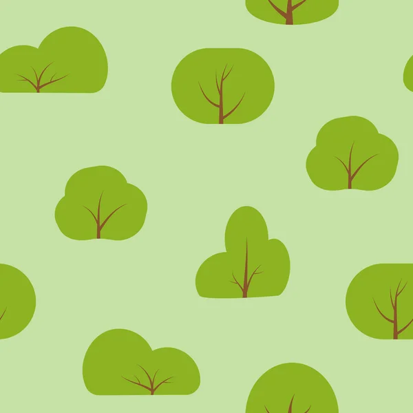 Bush vert sans couture motif papier enveloppement vecteur plat — Image vectorielle