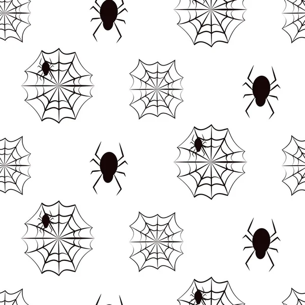 Vettore di tessuto senza cuciture di Halloween Spiders — Vettoriale Stock