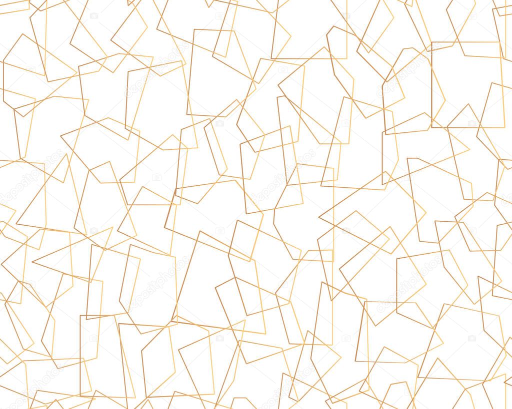 Gold abstract seamless line pattern print vector