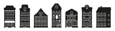 Siyah evler, Amsterdam simge vektörü kümesi