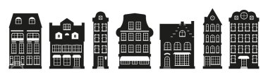 Siyah evler, Amsterdam simge vektörü kümesi