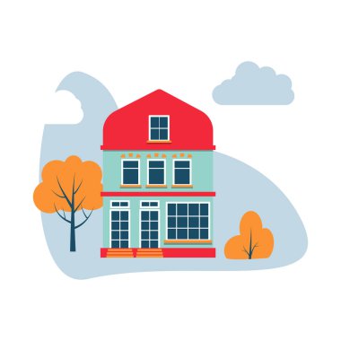 Çizgi film evi, renkli Amsterdam vektörü