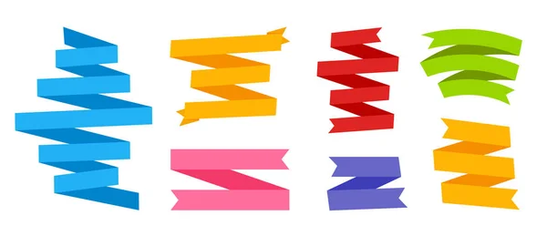 Pruhový barevný plochý set banner pásek prodejní vektor — Stockový vektor