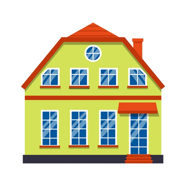 Cartoon closeup huis kleurrijke Amsterdam vector — Stockvector