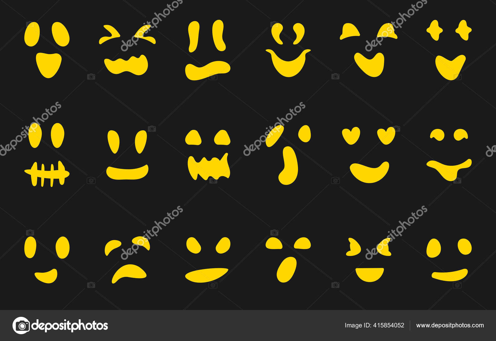 실루엣 할로윈은 호박 유령 벡터와 마주 한다 스톡 벡터 - ©Mooikunst 415854052, image size:1600x1100