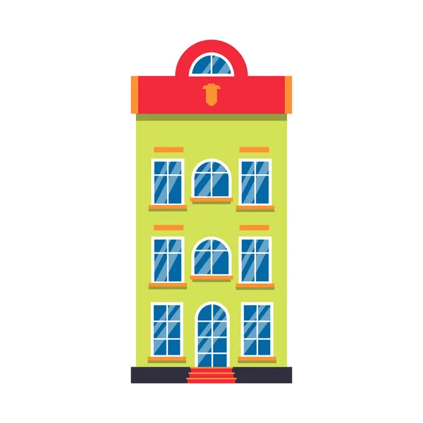 Cartoon huis kleurrijke Amsterdam icoon vector — Stockvector