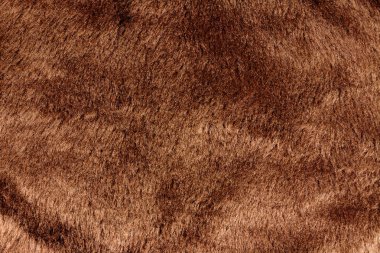 Doku kahverengi yün ve deri baskı kumaş