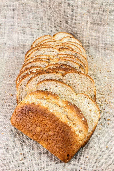 Vers Brood Segmenten Zak Achtergrond — Stockfoto