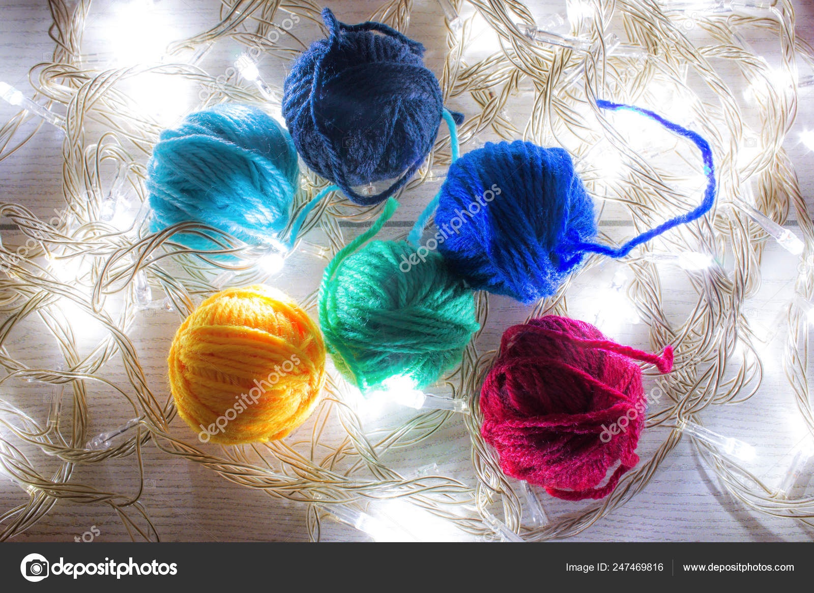 Yarn Balls Lights — Stock Photo © Paolaroid 247469816