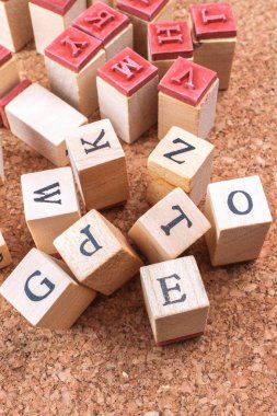 Cork pansiyon türü set lastik pullar, yakın çekim