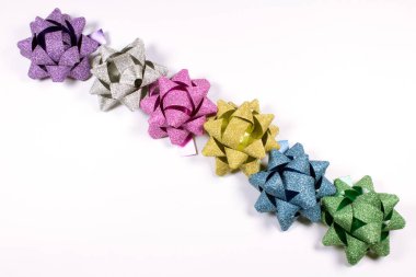 Renkli Hediyelik Noel için beyaz izole şeritler