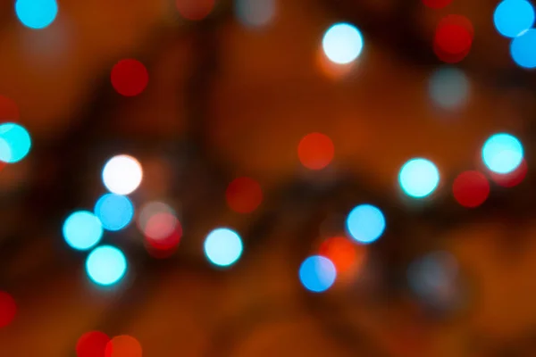 Verschwommene Textur Mit Weihnachtsgirlanden Und Lichtern — Stockfoto