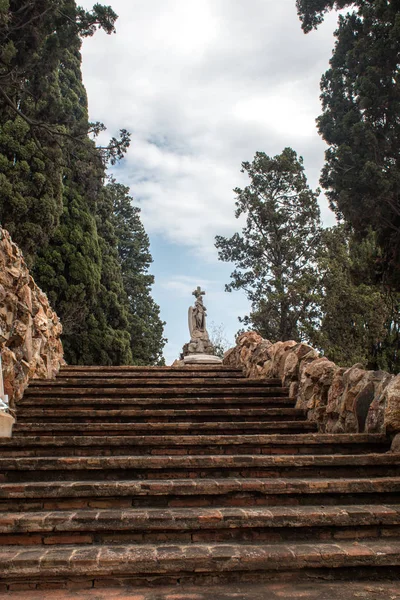 Barcelone Espagne Septembre 2017 Vue Cimetière Montjuic Septembre 2017 Barcelone — Photo