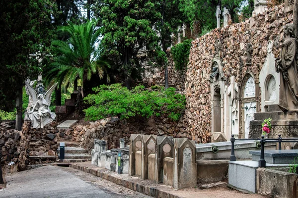 Barcelone Espagne Septembre 2017 Vue Cimetière Montjuic Septembre 2017 Barcelone — Photo