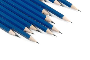 Beyaz arka plan üzerinde izole mavi kalem