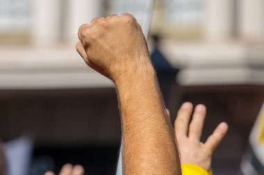 Barcelona, Katalonya, İspanya. 29 Eylül, 2018. Barcelona Merkezi Bağımsızlık hakları olduğunu iddia eden insanlar.