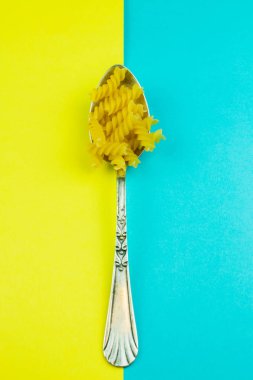 Vintage kaşık ve makarna, kapat