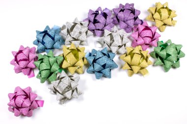 Renkli Hediyelik Noel için beyaz izole şeritler