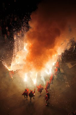 parlak havai fişek şeytanlar Festivali