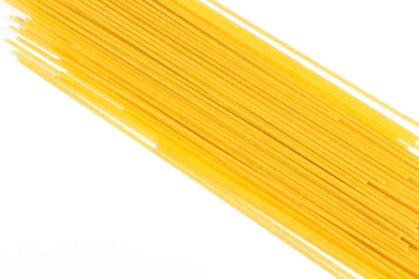 Rohe Italienische Pasta Auf Weißem Hintergrund — Stockfoto