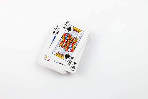 Dados Poker Isolados Fundo Branco — Fotografia de Stock