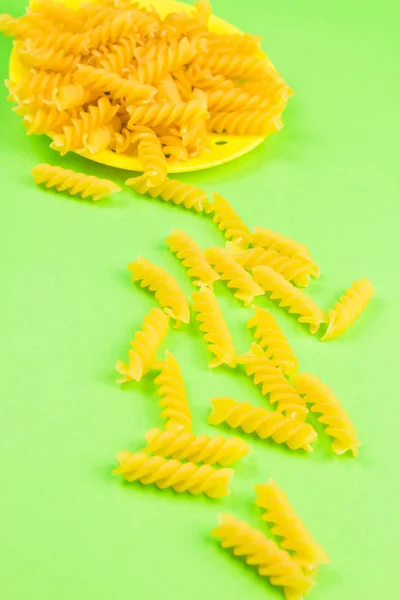 Pasta Yellow Plastic Spoon — Stock Photo, Image