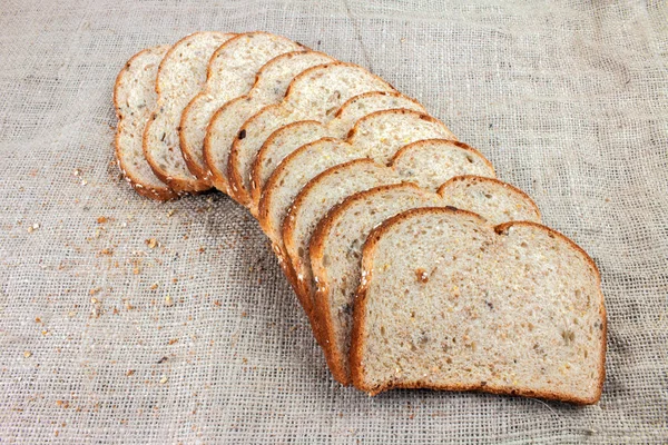 Vers Brood Segmenten Zak Achtergrond — Stockfoto