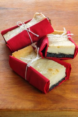 Lezzetli tatlı cheesecake dilim