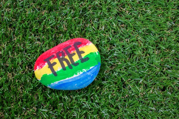 Beach Rock Painted with a Positive Note.