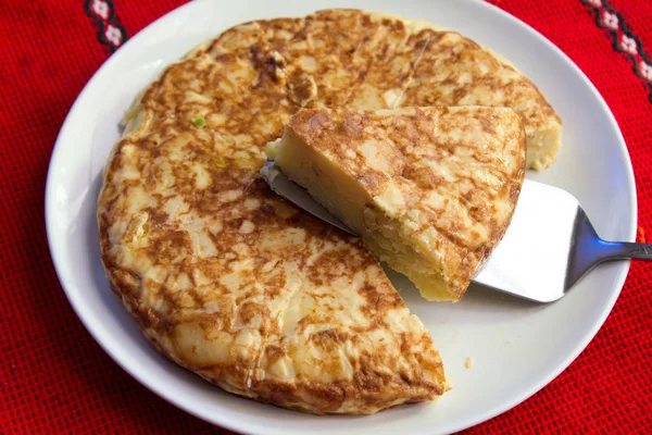 Leckere Spanische Tortilla Teller — Stockfoto