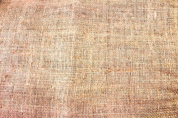 Burlap Sack Texture的特写镜头作为背景 — 图库照片