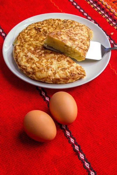 Leckere Spanische Tortilla Teller — Stockfoto