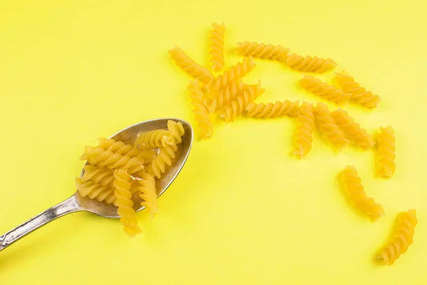 Vintage Spoon Pasta Close — Stock Photo, Image