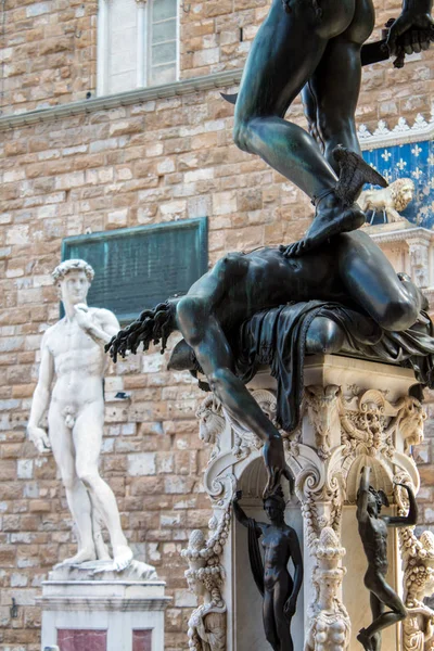 David Van Michelangelo Het Oude Paleis Palazzo Vecchio Palazzo Della — Stockfoto