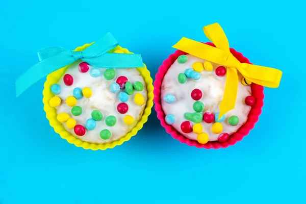 Deliciosos Cupcakes Doces Coloridos — Fotografia de Stock