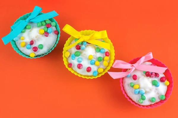 Deliciosos Cupcakes Doces Coloridos — Fotografia de Stock