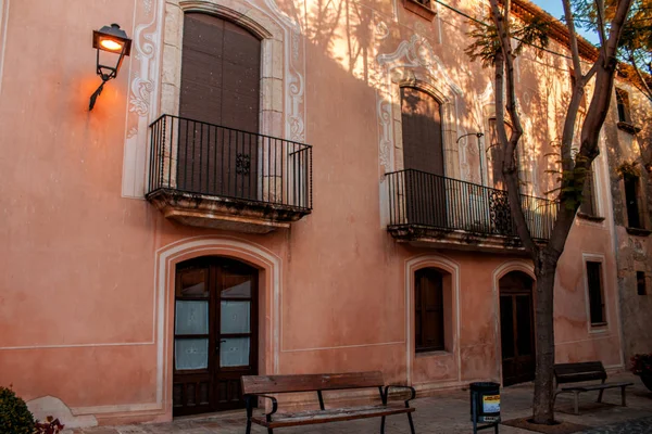 Old Pink Building with balconies