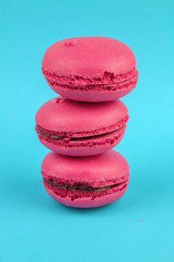 Lezzetli tatlı ahududu macarons